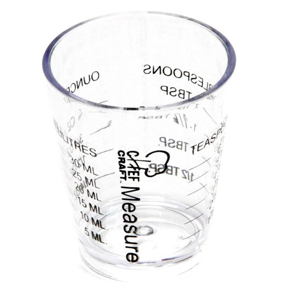 Chef Craft Corporati Chef Craft 1/8 cups Plastic Clear Measuring Cup 21283